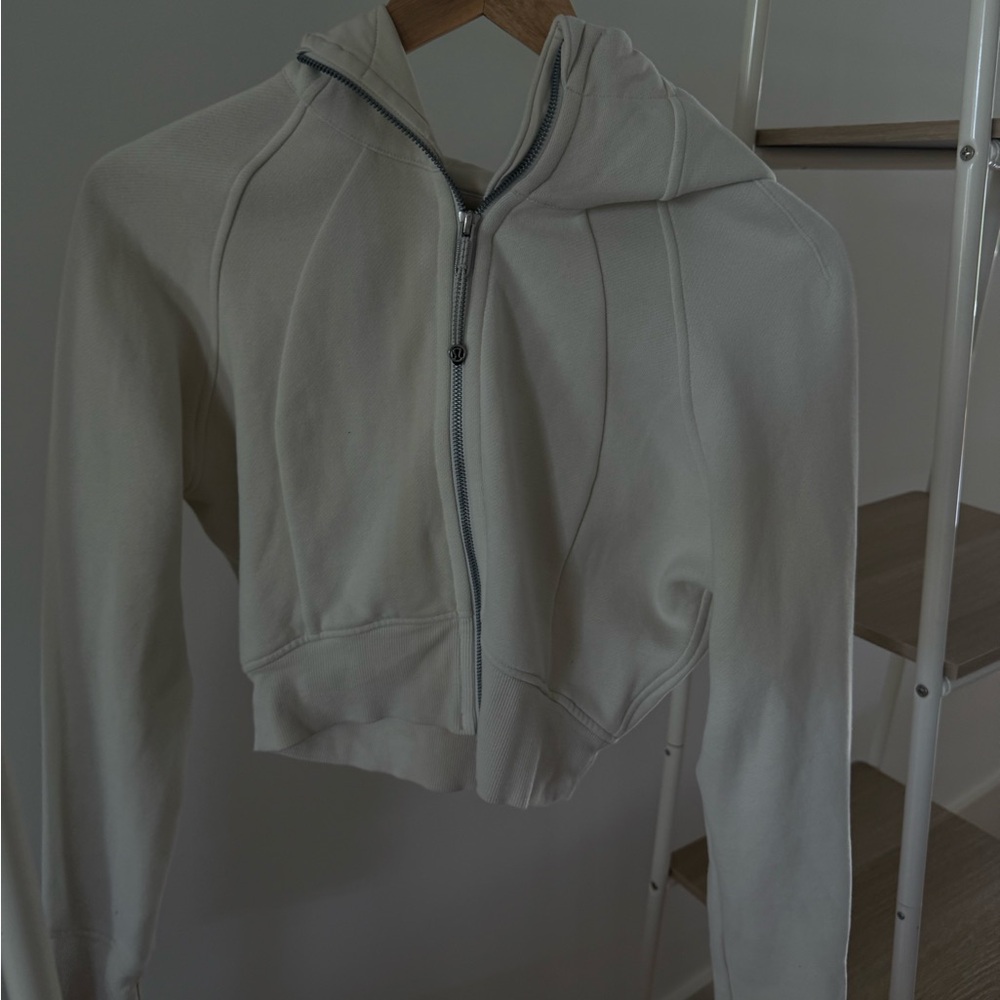 Lululemon Athletica Cream Zip-Up Hoodie
